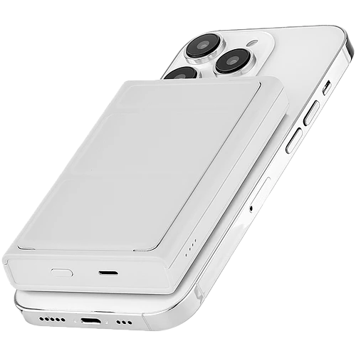 Беспроводной аккумулятор ROCKET HOLD, с поддержкой MagSafe, светло-серый