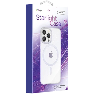 Чехол защитный "vlp" Starlight Case with MagSafe для iPhone 14 ProMax, прозрачный