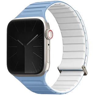 Uniq для Apple Watch 41/40/38 mm ремешок Revix EVO reversible Magnetic Powder Blue/White