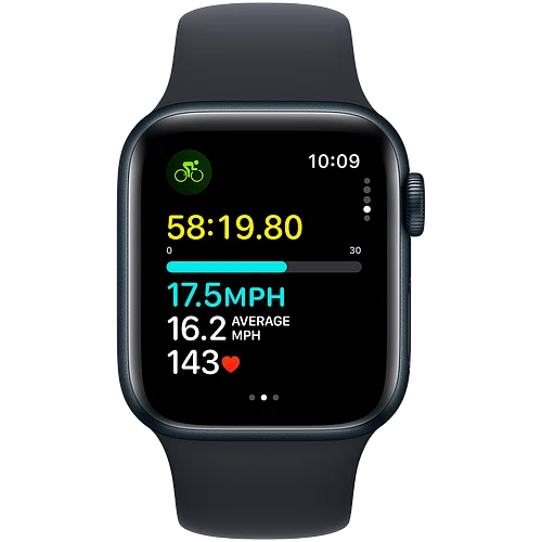 Apple Watch SE 2 (2023) GPS 40mm Midnight Aluminum Case with Midnight Sport Band - S/M