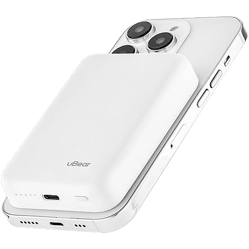Внешний аккумулятор uBear Flow Magnetic Power bank 10000mAh, PD20W, белый