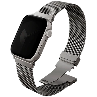 Uniq для Apple Watch 42/41/40 ремешок mm Dante PRO Strap Mesh Steel Titanium Silver