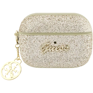 Чехол GUESS Glitter flakes  Золотой для AirPods Pro (Gen2)