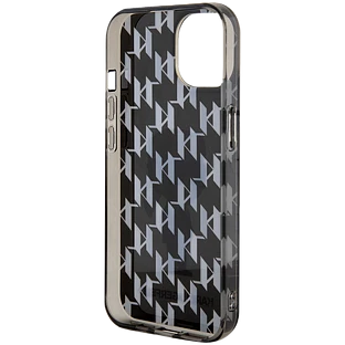Lagerfeld для iPhone 15 чехол PC/TPU Monogram NFT Karl Ikonik Hard Black