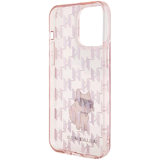 Чехол LAGERFELD Monogram NFT Choupette Hard Розовый для iPhone 15 Pro Max