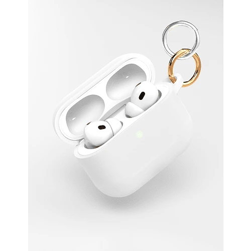 Чехол силиконовый VLP Charm Case для AirPods Pro 3, белый