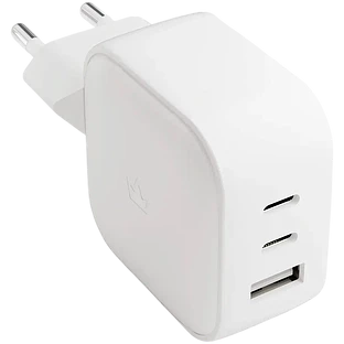 Сетевое зарядное устройство VLP G-Charge 65Вт USB-C+USB-C+USB-A, PD, QC, белый