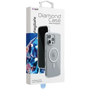 Чехол защитный VLP Diamond Case с MagSafe для iPhone 16 Pro, прозрачный