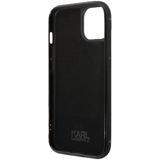 Lagerfeld для iPhone 14 чехол PU Signature logo with Cardslot Hard Black