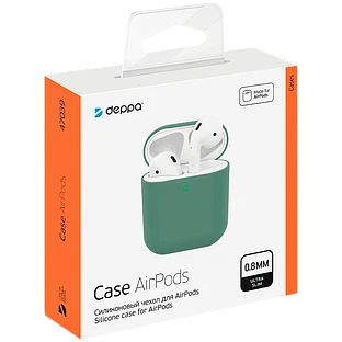 Чехол DEPPA Ultra Slim  Тёмно-зелёный для AirPods (Gen1/2)