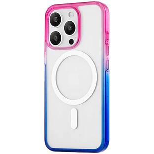 Чехол защитный uBear Fusion Mag Case iPhone 16 Pro, сине-розовый