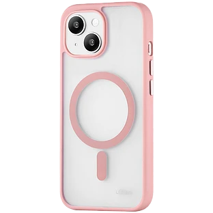 Чехол защитный uBear Cloud Mag Case, iPhone 15, MagSafe, усиленный, розовый