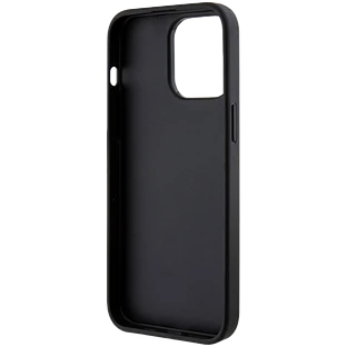 Чехол LAGERFELD GripStand PU Saffiano NFT Choupette metal Hard Чёрный для iPhone 15 Pro Max