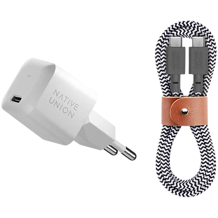 FAST30-CC-WHZEB-EU FAST GAN CHARGER 30W с кабелем USB-C/USB-C , ЗСУ 30W, цвет: белый