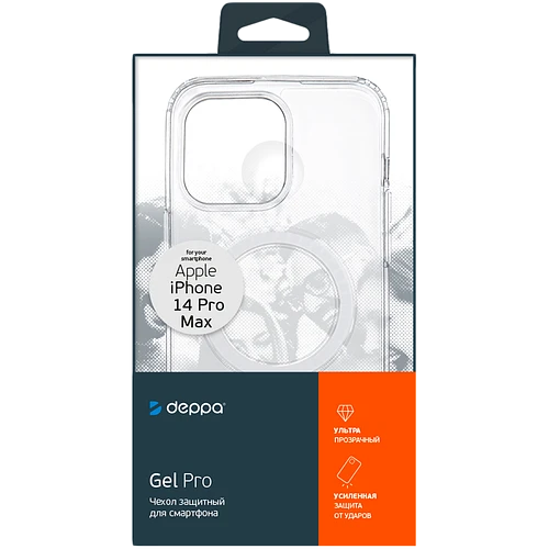 88335, Чехол Gel Pro Magsafe для Apple iPhone 14 Pro Max (2022), прозрачный, Deppa, PET UNI