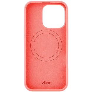 Чехол защитный uBear Touch Mag Case для iPhone 16 Pro, MagSafe совместимый, силикон, софт-тач, коралловый
