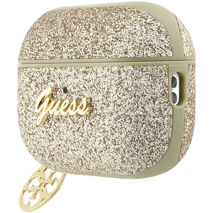 Чехол GUESS Glitter flakes  Золотой для AirPods Pro (Gen2)
