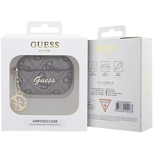 Чехол GUESS PU leather 4G  Коричневый для AirPods Pro (Gen2)