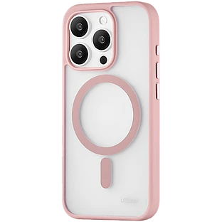 Чехол защитный uBear Cloud Mag Case, iPhone 15 Pro, MagSafe, розовый
