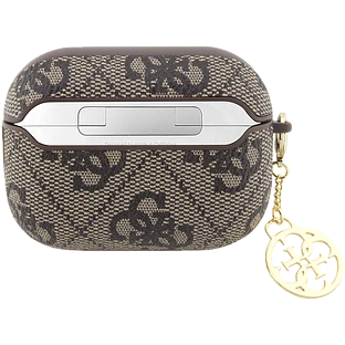 Чехол GUESS PU leather 4G  Коричневый для AirPods Pro (Gen2)