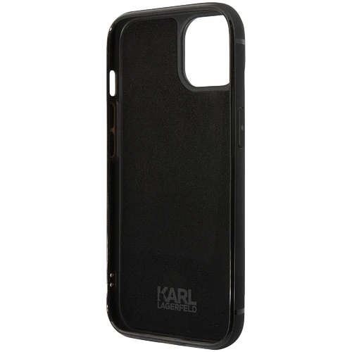 Lagerfeld для iPhone 14 чехол PU Signature logo with Cardslot Hard Black
