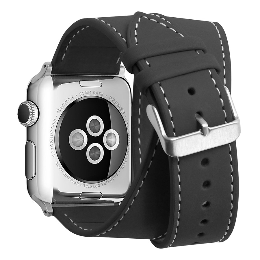 Ремешок COZISTYLE Double Tour Leather Watch bandКожаный ремешок Double Tour Чёрный42/44/45 mm