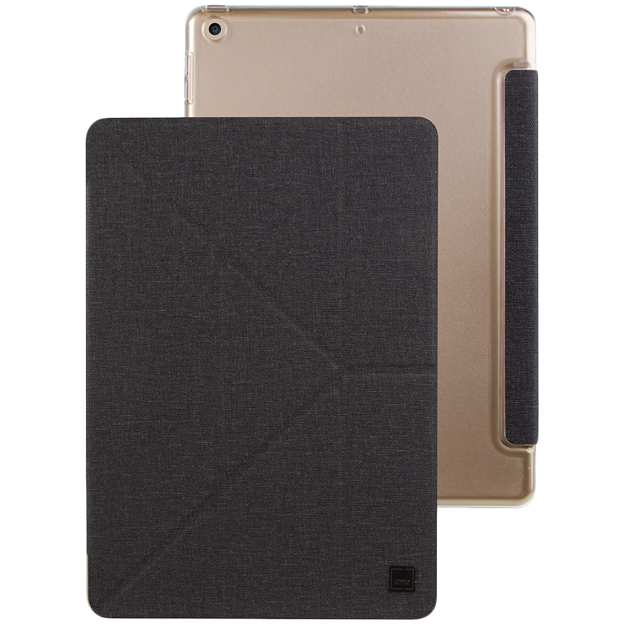 Чехол-книга UNIQ Yorker Kanvas Чёрный для iPad (5-го и 6-го поколения)/Air (2-го поколения)