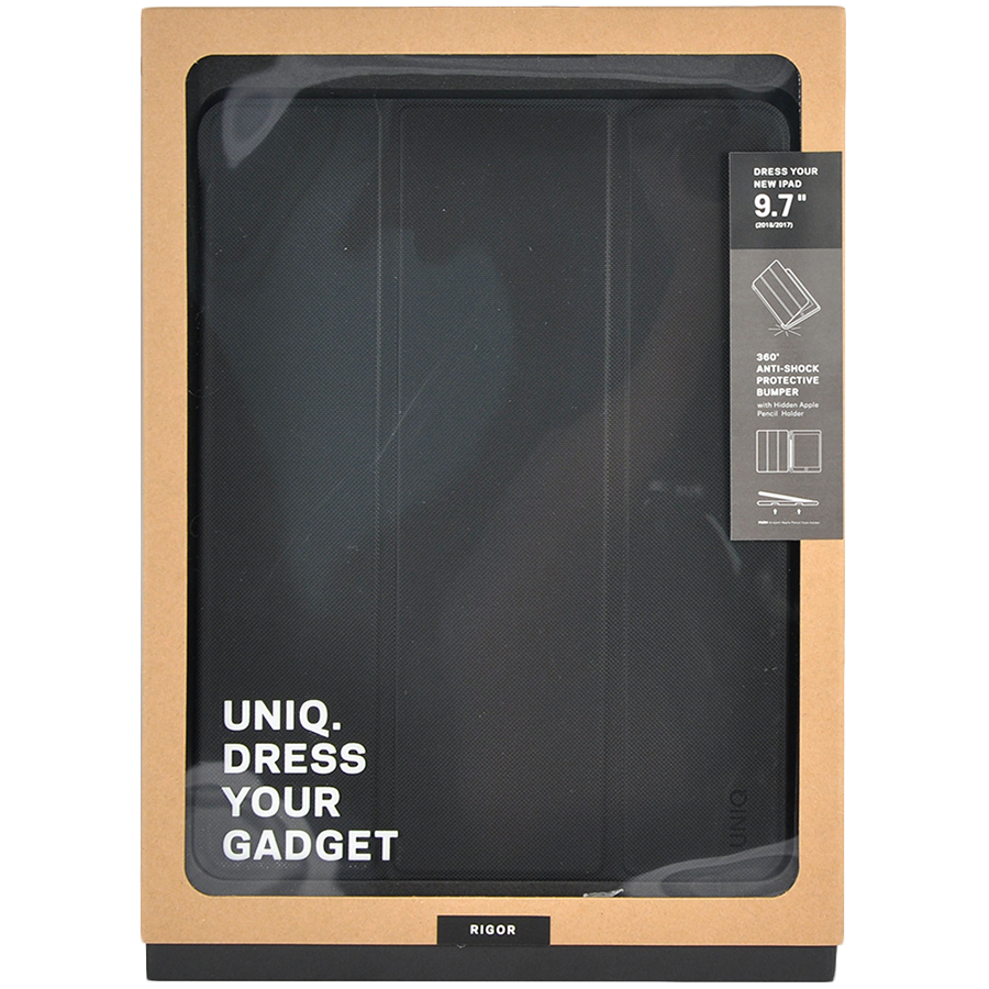 Чехол UNIQ Rigor  Чёрный для iPad (5-го и 6-го поколения)