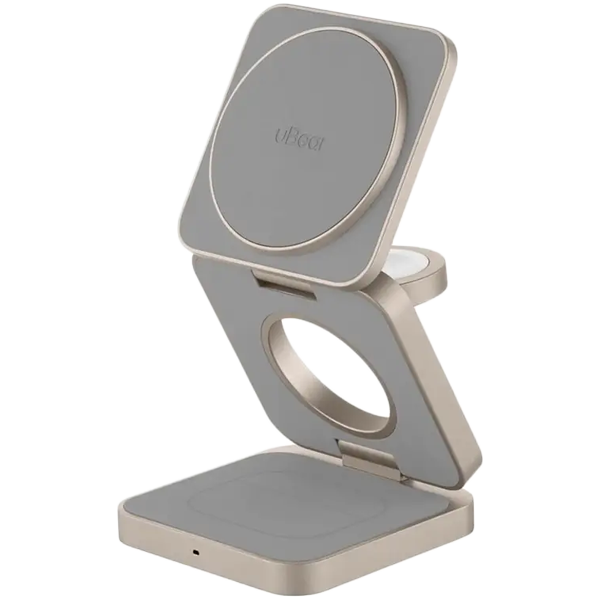 Беспроводное зарядное устройство с поддержкой MagSafe, uBear Balance, цвет: титан