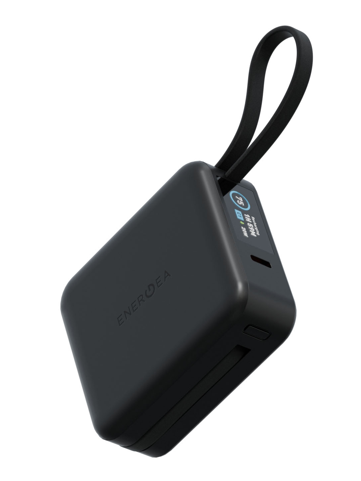 Аккумулятор внешний Energea MagPac MINI Plus, 10000 mAh Magnetic wireless 15W + С 20W +2 C cables and Display Black