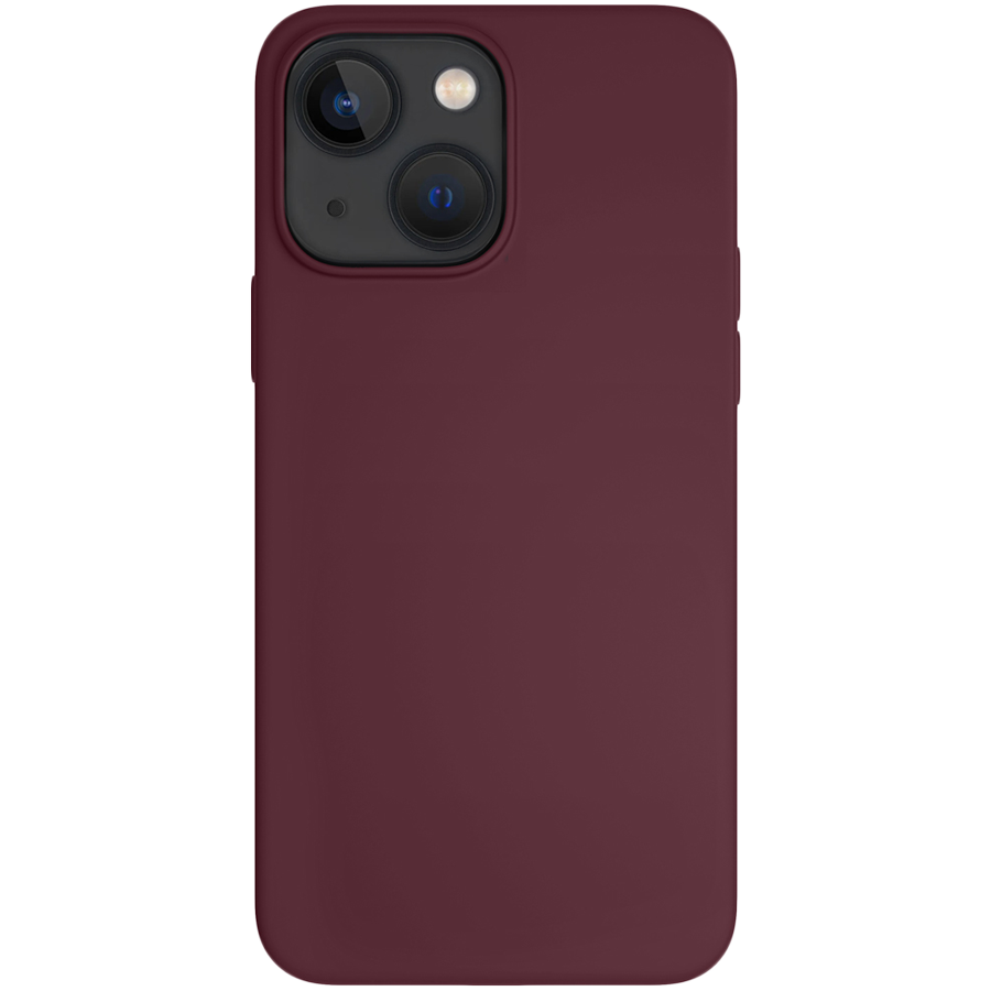 Чехол защитный "vlp" Silicone case with MagSafe для iPhone 14, марсала