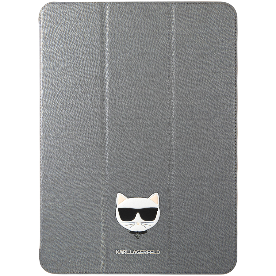 Обложка Smart Folio LAGERFELD Saffiano Choupette head  Серебристая для iPad Pro 11-inch (4th поколение)/Pro 11 дюймов (3-го поколения)