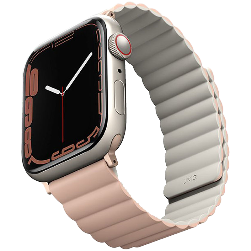 Ремешок Uniq для Apple Watch 49/45/44/42 mm Revix reversible Magnetic Pink/Beige