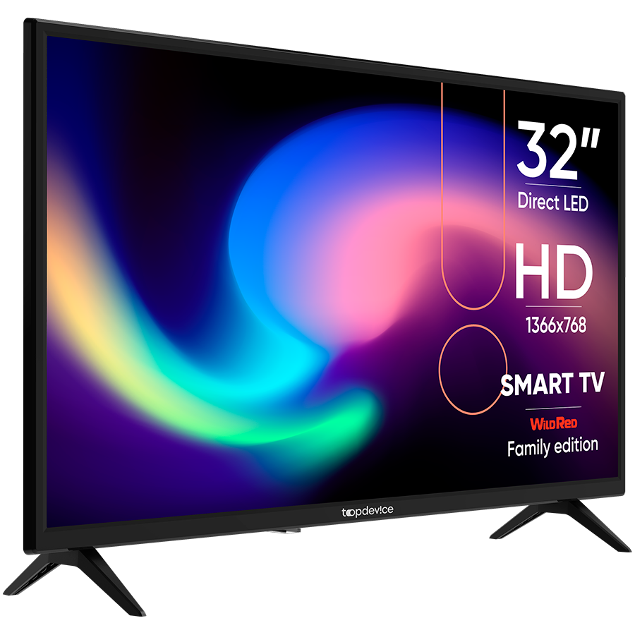 Смарт ТВ TOPDEVICE, ЖК, 32", Белый