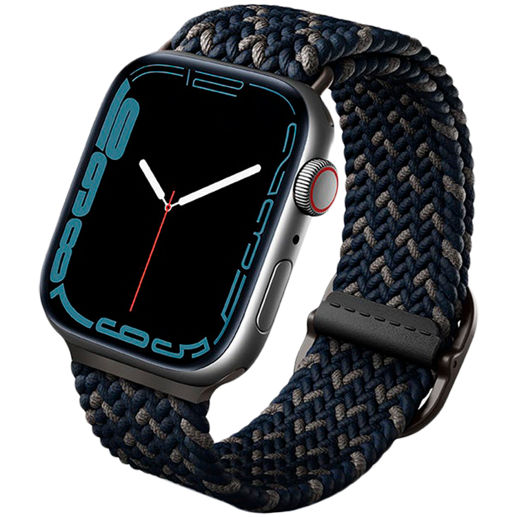 Ремешок Uniq для Apple Watch 46/45/44 mm ASPEN Design strap Braided Obsidian blue