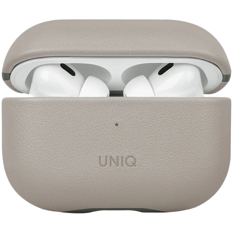 Uniq для Airpods Pro 2 чехол Lyden DS Leatherette with handstrap Ivory/Lychen Green