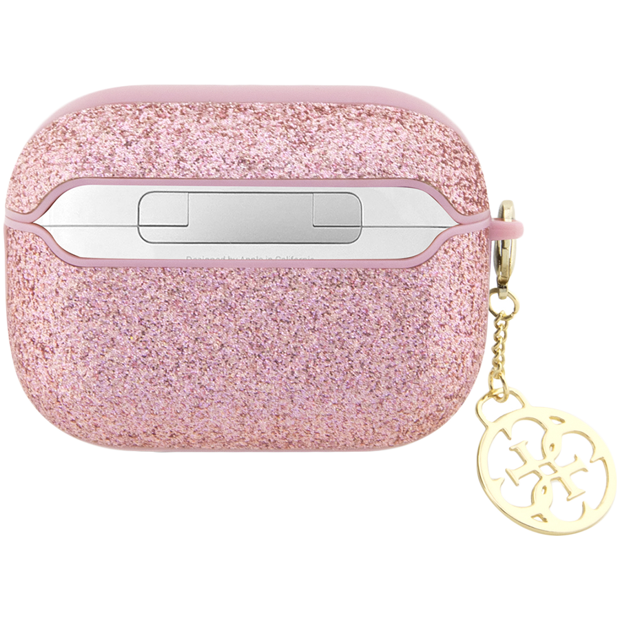 Чехол GUESS Glitter flakes  Розовый для AirPods Pro (Gen2)