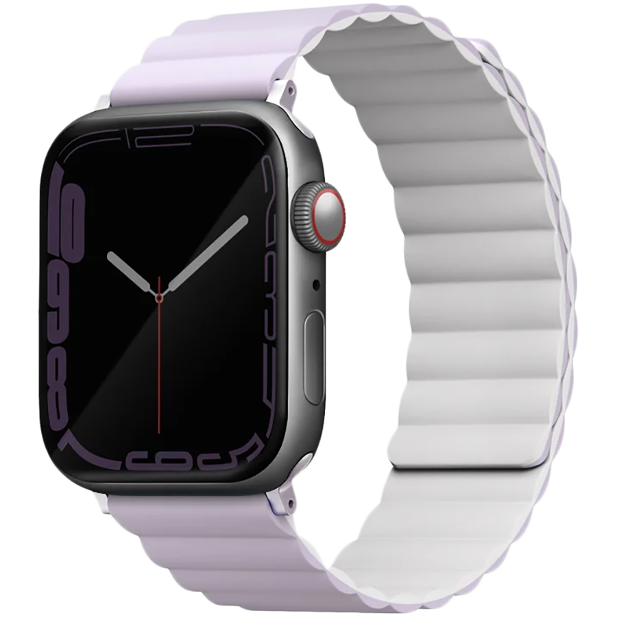 Ремешок Uniq для Apple Watch 49/45/44/42 mm Revix reversible Magnetic Lilac/White