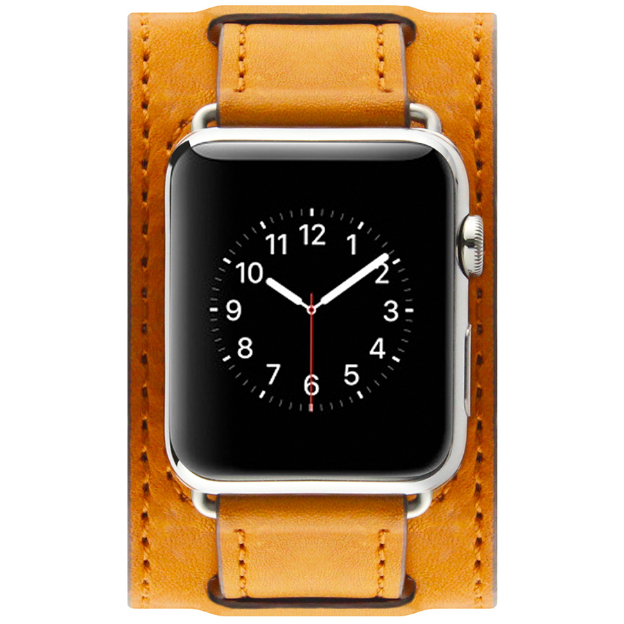 Ремешок COZISTYLE Wide Leather BandШирокий кожаный ремешок Светло-коричневый42/44/45 mm