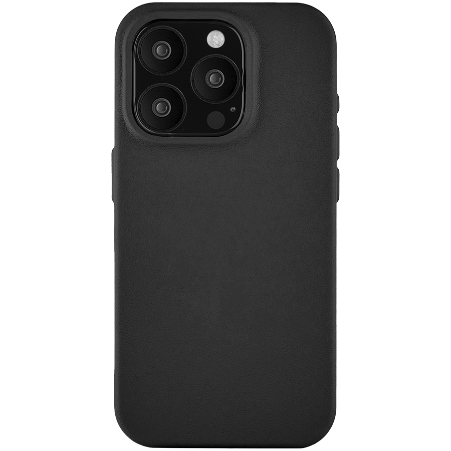 Чехол защитный uBear Capital Leather Case, iPhone 15 Pro Max, MagSafe, чёрный