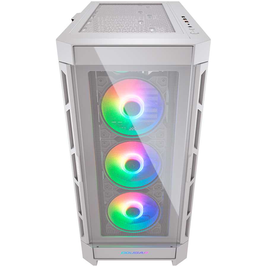 Корпус COUGAR GAMING Midi Tower,  ATX, 10 слотов, Разъем для гарнитуры, USB, USB 3.0, USB 2.0, Защитное антивандальное закаленное стекло, Power Button, Кнопка управления RGB, Светодиодный индикатор, PSU optional, Window, Поддержка системы жидкостного охла