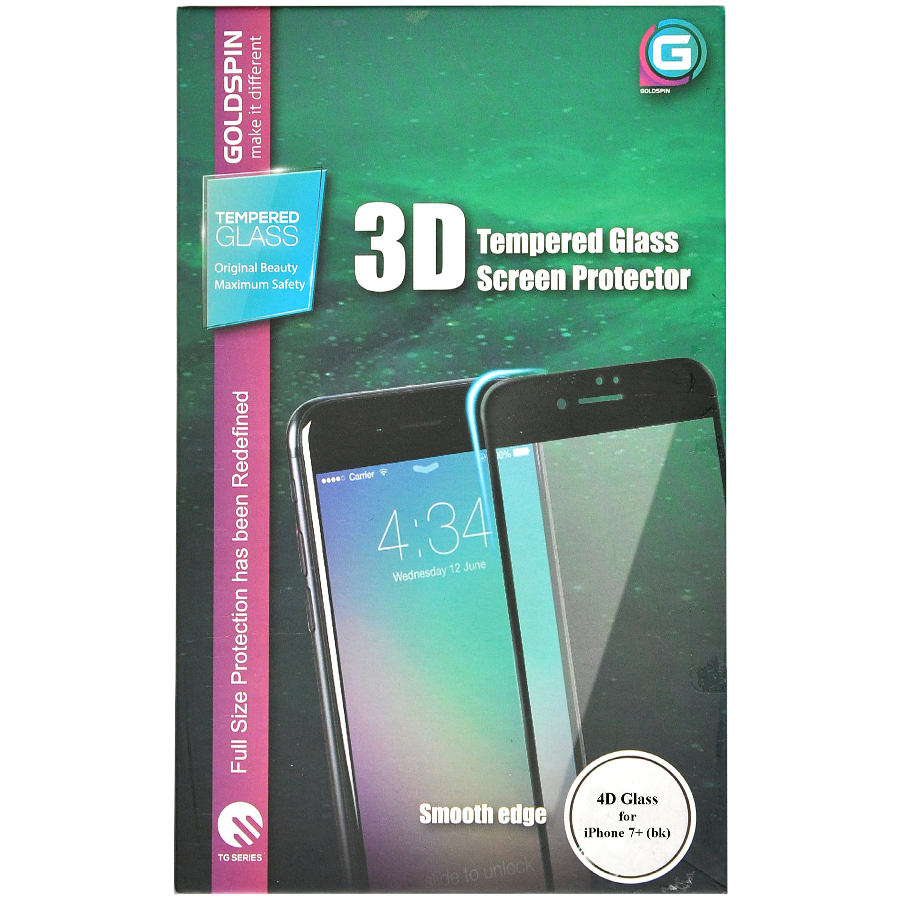 Защитное закаленное стекло GOLDSPIN 4D для iPhone 7 Plus/8 Plus