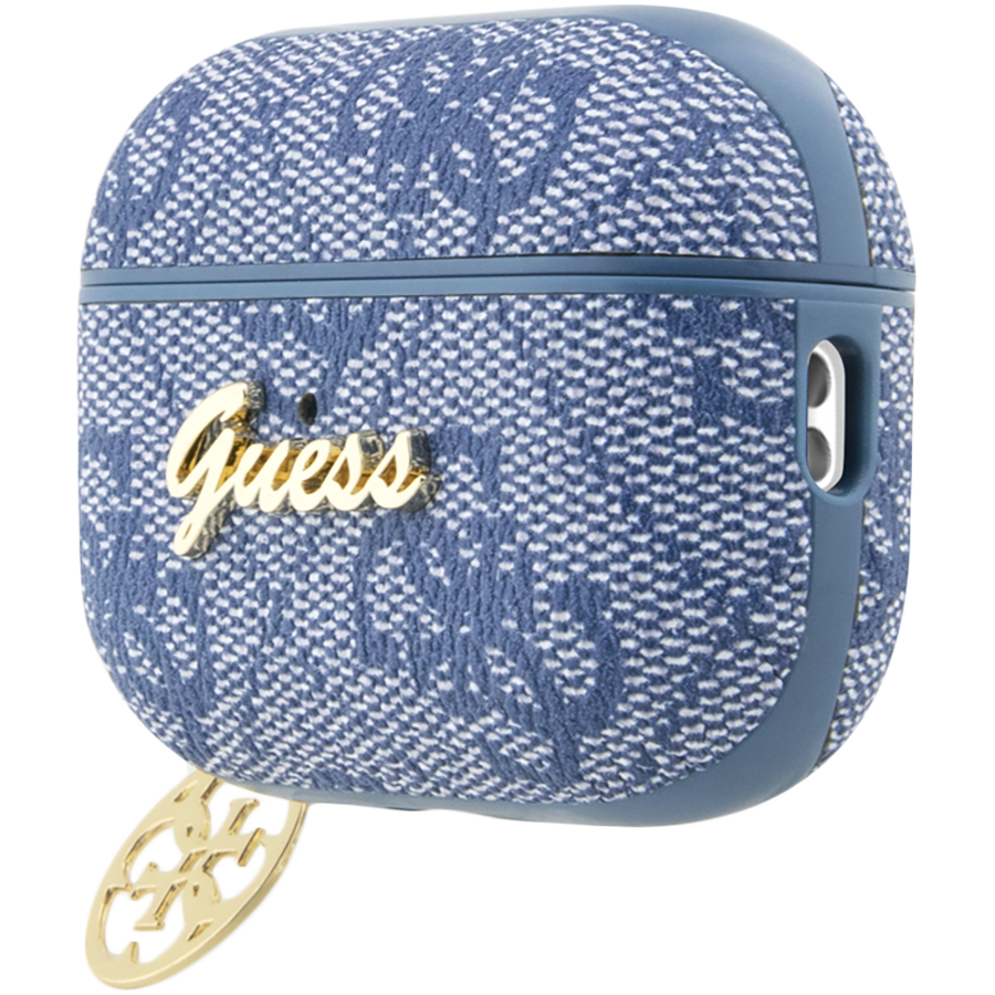 Чехол GUESS PU leather 4G  Синий для AirPods Pro (Gen2)