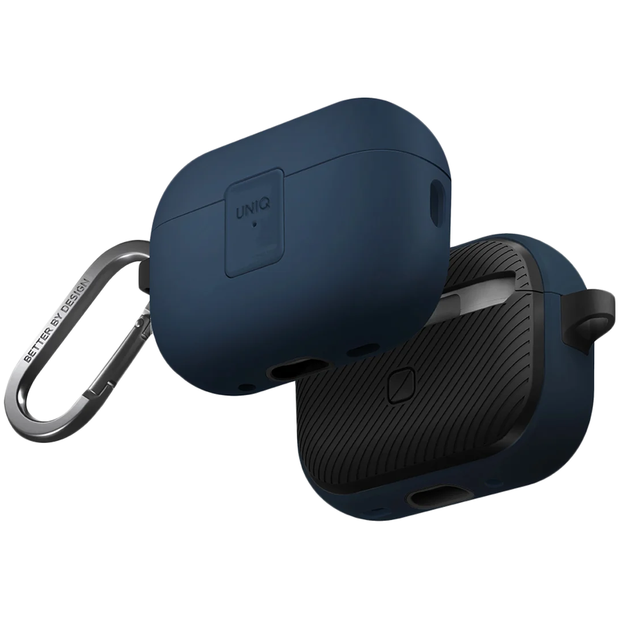Uniq для Airpods Pro 2 чехол CLYDE Lock case Royal Blue/Dark Grey