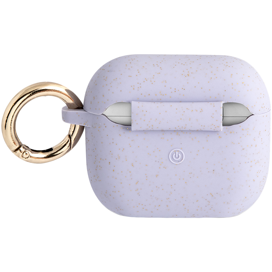 Чехол GUESS Silicone with ring  Glitter/Purple для AirPods (Gen3)