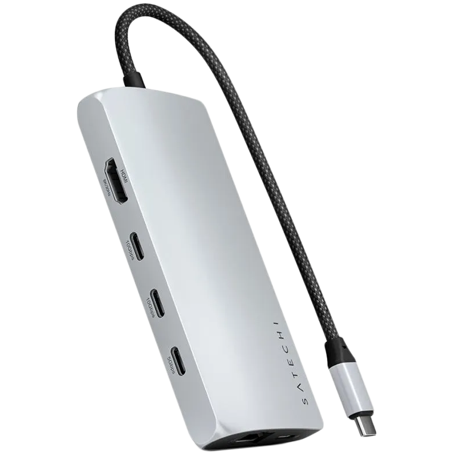 Адаптер Satechi USB-C Multiport Adapter 8K With Ethernet V3, Silver