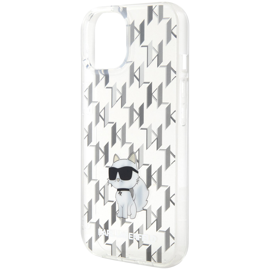 Чехол LAGERFELD Monogram NFT Choupette Hard Прозрачный для iPhone 15