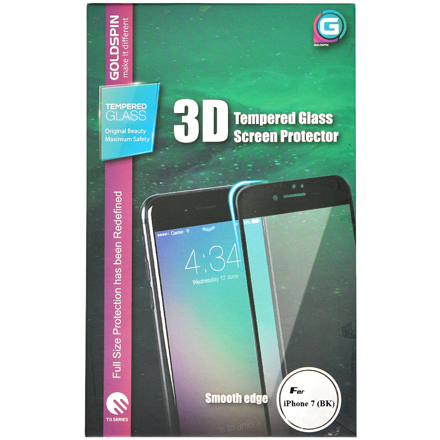 Защитное закаленное стекло GOLDSPIN 3D для iPhone SE (2-го поколения)/8/7