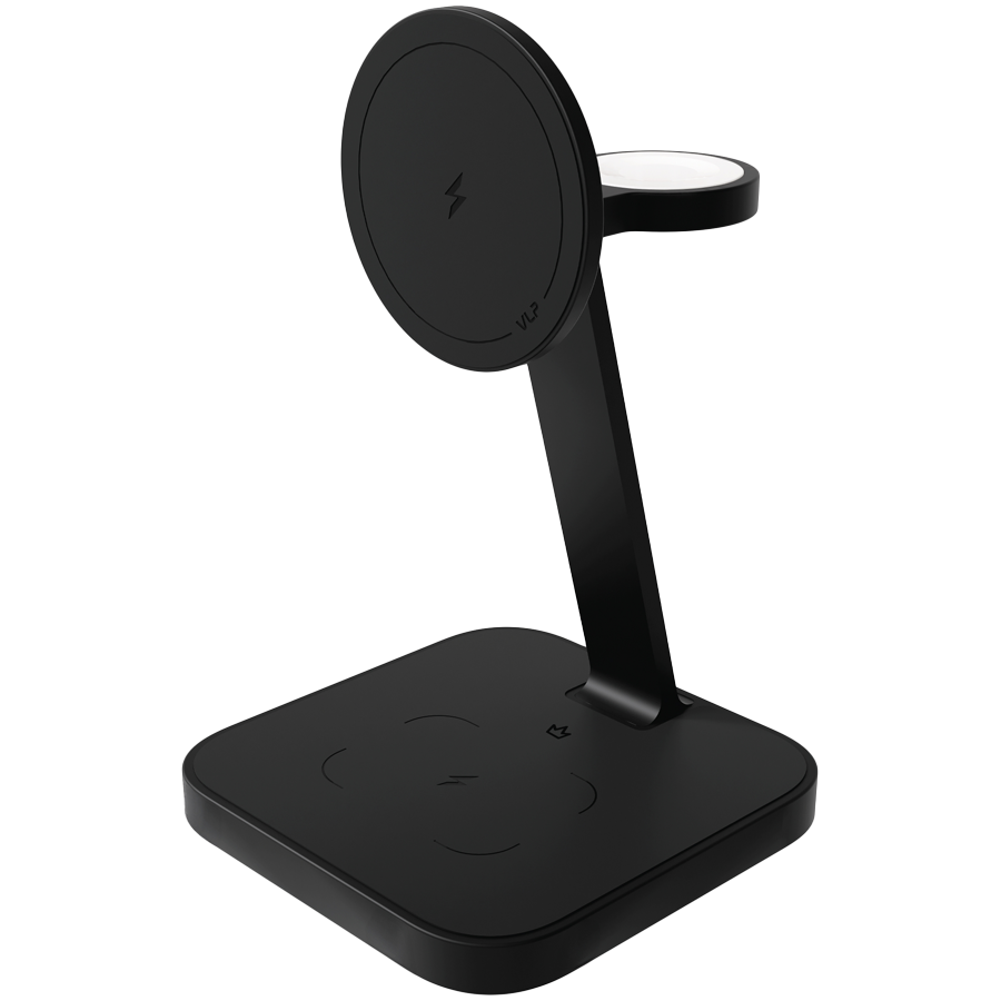 Беспроводное зарядное устройство VLP Unity Power 3 in1 для Apple, черный титан