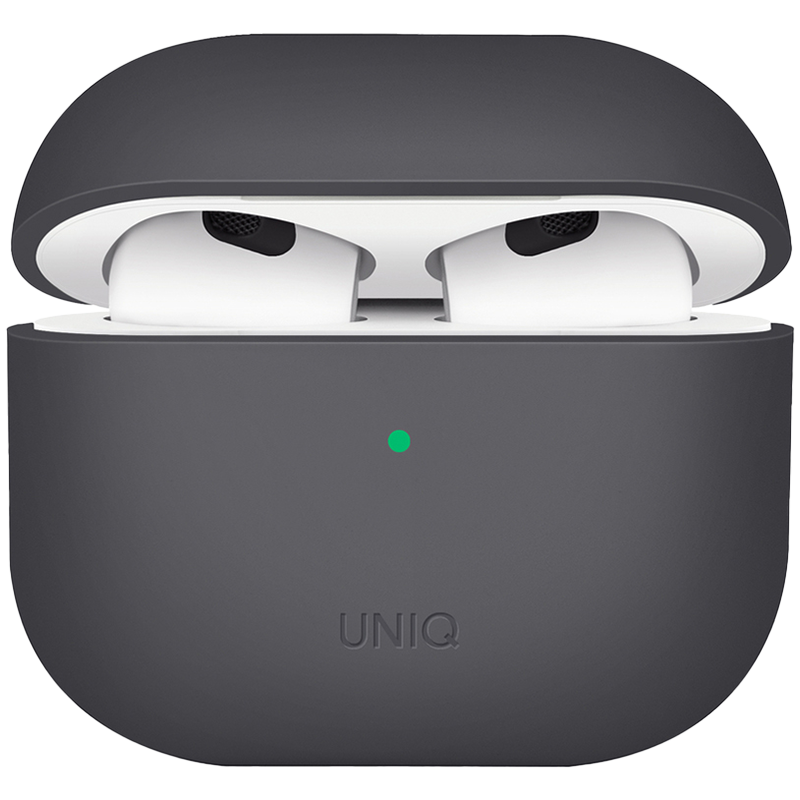 Чехол UNIQ LINO Liquid  Тёмно-серый для AirPods (Gen3)